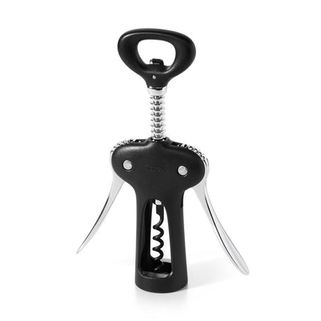 OXO Good Grips Corkscrew with Bottle Opener features a durable design, smooth cork extraction, and built-in bottle opener for easy use.