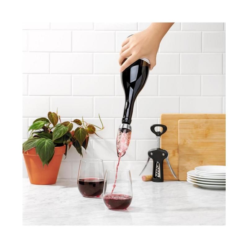 OXO Good Grips Corkscrew with built-in bottle opener, featuring durable zinc construction and smooth, non-stick screw for easy uncorking.