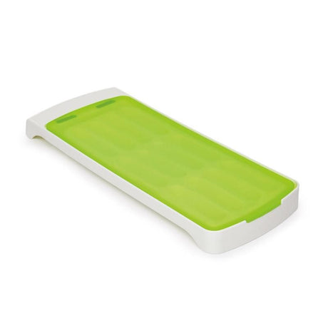 OXO Good Grips No-Spill Ice Stick Tray with silicone lid, creating 12 ice sticks for bottles without spills or odors.