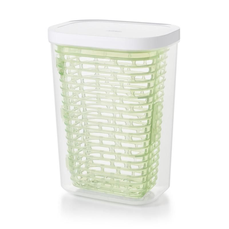 Large OXO Good Grips Greensaver Herb Keeper, designed for freshness with optimal humidity and airflow for herbs.