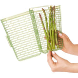 Large OXO Good Grips Greensaver Herb Keeper with hinged basket and water reservoir for fresh herbs storage.