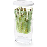 Large OXO Good Grips Greensaver Herb Keeper, designed to keep herbs fresh with optimal humidity and airflow for longer storage.