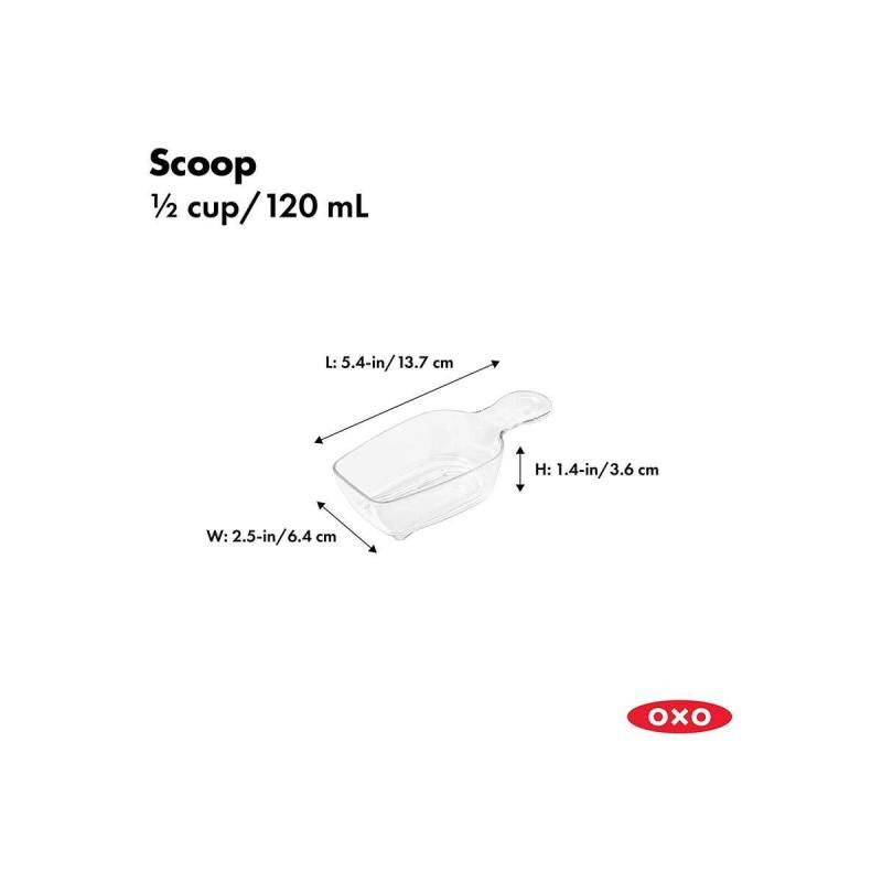 OXO Good Grips Pop Container Half Cup Scoop | Clear