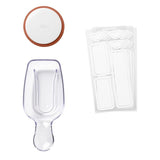 3-piece OXO Good Grips Pop Accessories Set with scoop, brown sugar saver, and removable labels for efficient food storage.