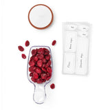 3-piece OXO Good Grips Pop Accessories set for efficient food storage: scoop, brown sugar saver, and removable labels.