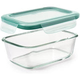 OXO Good Grips Smart Seal Rectangular Container (0.8L) with leak-proof lid, perfect for food storage and meal prep.