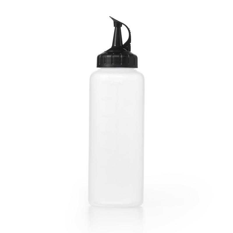 Medium OXO Good Grips Chef's Squeeze Bottle with interchangeable lids for precise pouring of oils, sauces, and dressings.