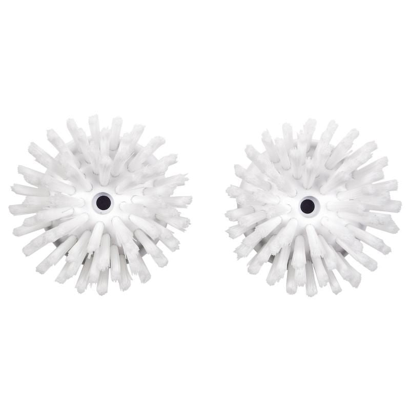 Replacement brush refills for OXO Good Grips Palm Brush, featuring durable bristles for effective scrubbing and easy twist-off design.