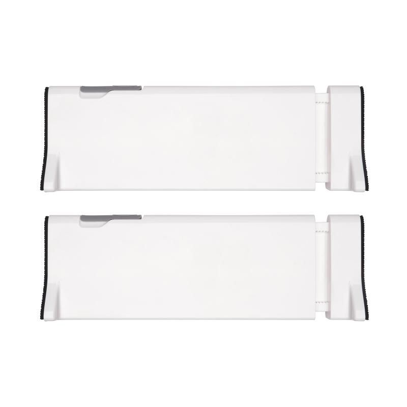 Expandable OXO Good Grips drawer dividers in a 2-pack, perfect for custom organizing of cluttered spaces.