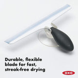 OXO Good Grips ALL-PURPOSE Squeegee with flexible blade and non-slip handle, ideal for achieving streak-free surfaces.