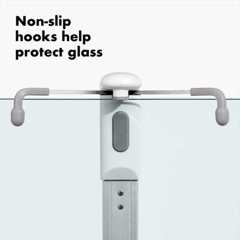 OXO Good Grips Shower Caddy: rust-proof aluminum, spacious baskets, non-slip hooks, and tool-free installation for organized showers.