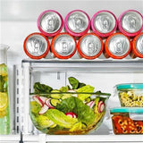 Silicone OXO Refrigerator Beverage Mat with non-slip ridges, designed for organizing up to 12 cans or bottles securely.