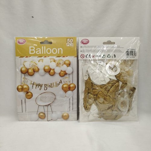 Gold balloon garland kit featuring 300 balloons, perfect for elegant decorations at any celebratory event.