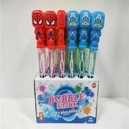 Colorful box of 24 bubble sticks for outdoor fun and creativity, safe for kids, perfect for parties and gatherings.