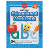Colorful LCBF Educational Workbook featuring activities for teaching the alphabet and developing writing skills in early learners.