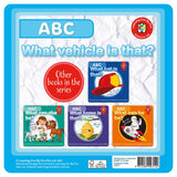 Brightly illustrated children's book exploring vehicles from A to Z, featuring fun facts and educational descriptions.