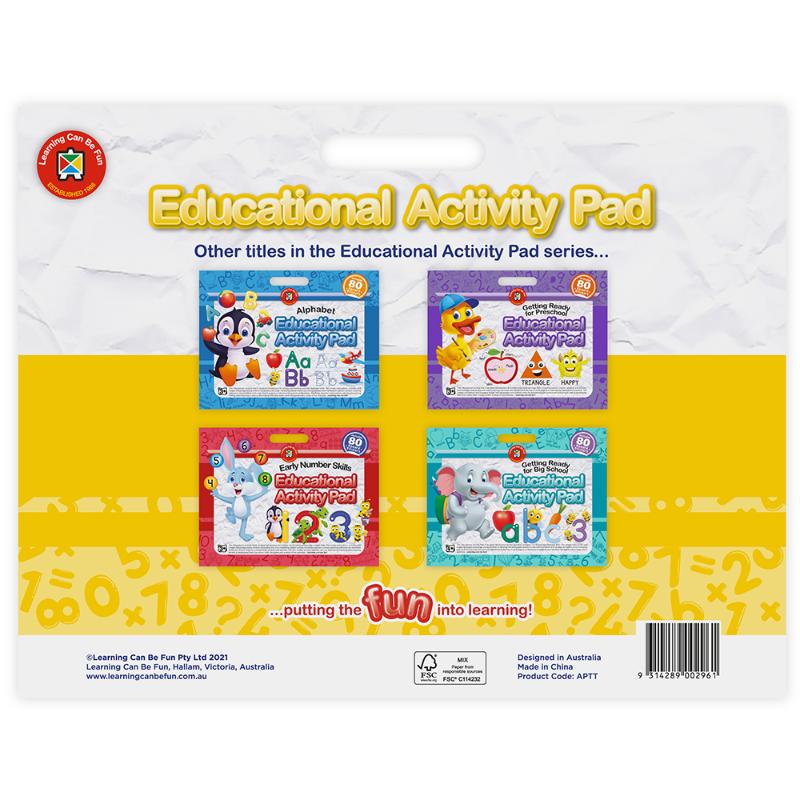Colorful LCBF Educational Activity Pad designed for kids to learn and master times tables through fun puzzles and engaging activities.