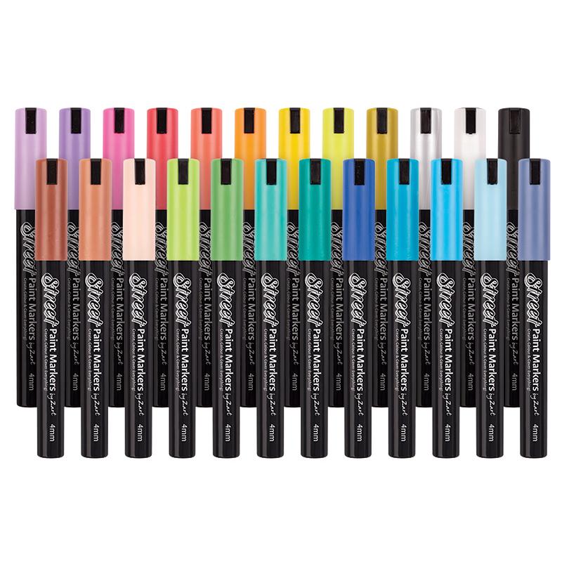 Zart Street Paint Markers Assorted Colours 24 Pack