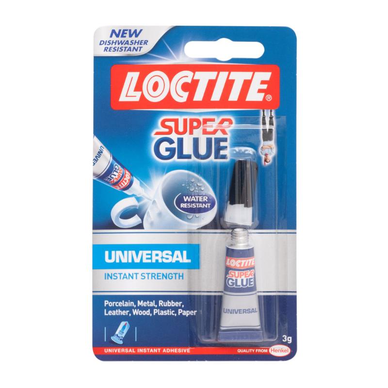 Loctite Superglue Liquid 3g, a fast-setting, solvent-free adhesive for reliable, invisible bonds on various materials.