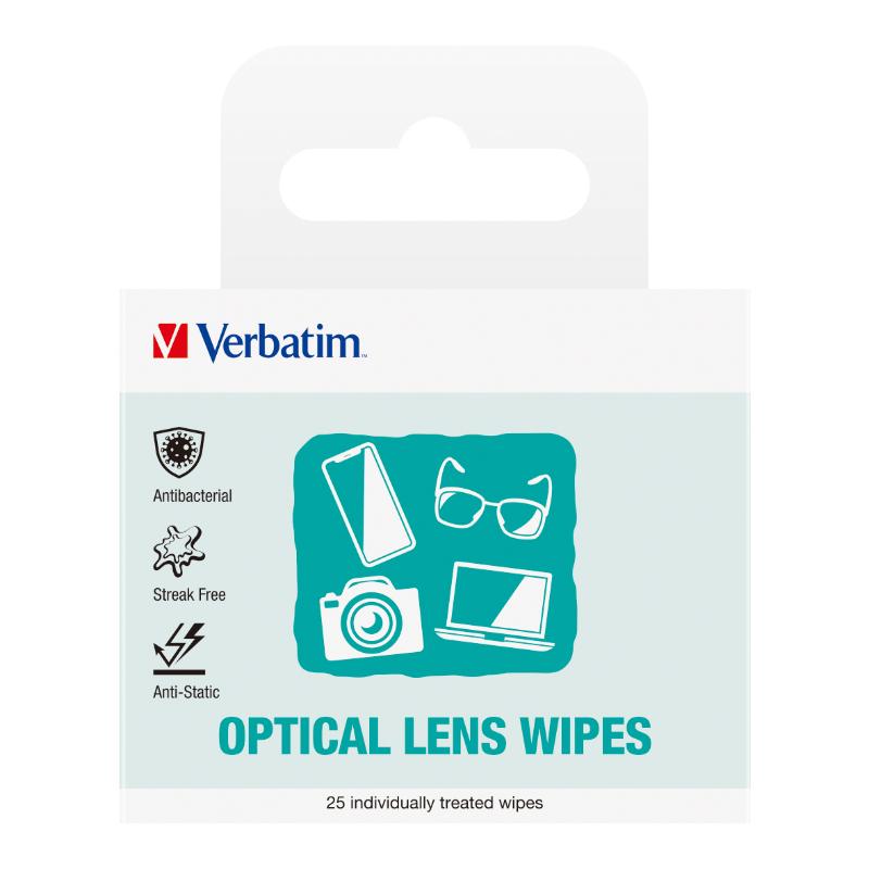 Verbatim Essentials Lens Cleaning Wipes 25 Pack