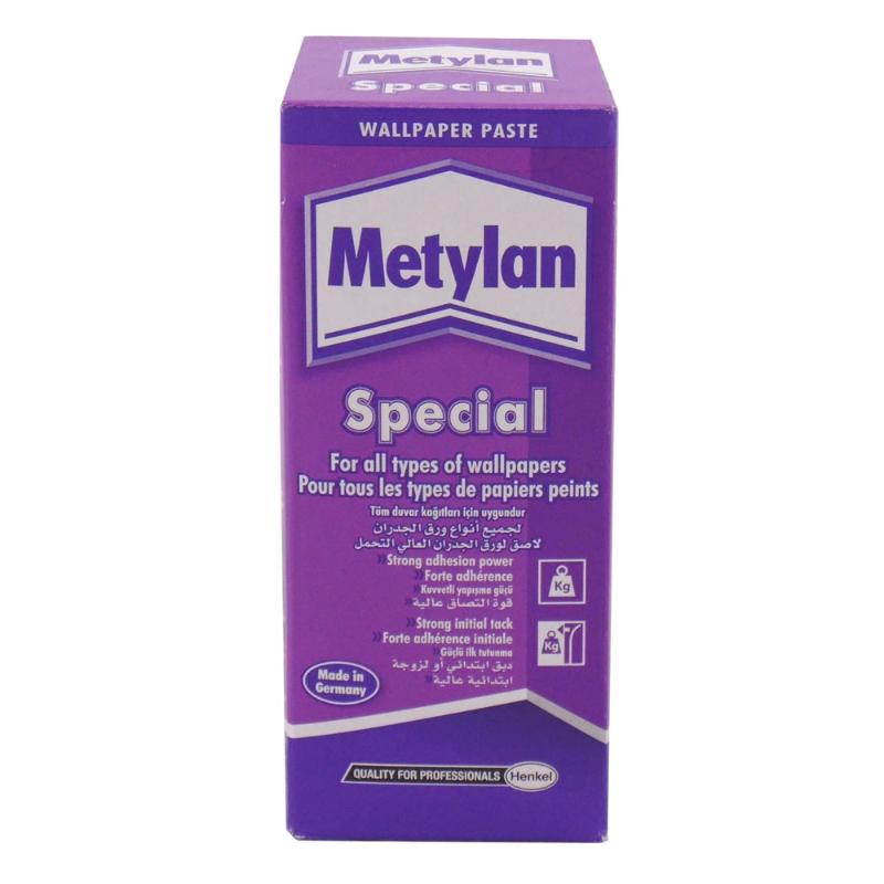 Metylan Special Wallpaper Paste 200g, easy to apply, powerful adhesion, ideal for various wallpaper types, allergy-friendly.