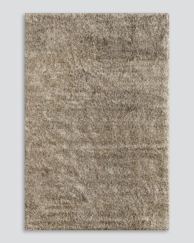 Stirling Floor Rug in Taupe/Black, 200x290cm, features a soft shaggy pile, perfect for enhancing any living space.