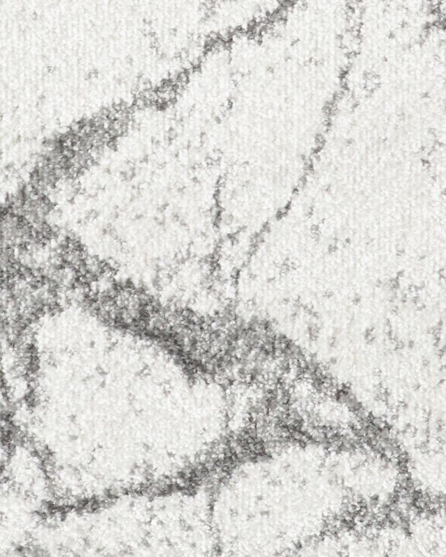 Elegant cream and grey marble-inspired floor rug, 160x230cm, ideal for stylish living spaces and high-traffic areas.