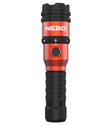 Rugged Nebo Master Series FL750 rechargeable flashlight with 750 lumens, magnetic base, and zoom, perfect for outdoor use.