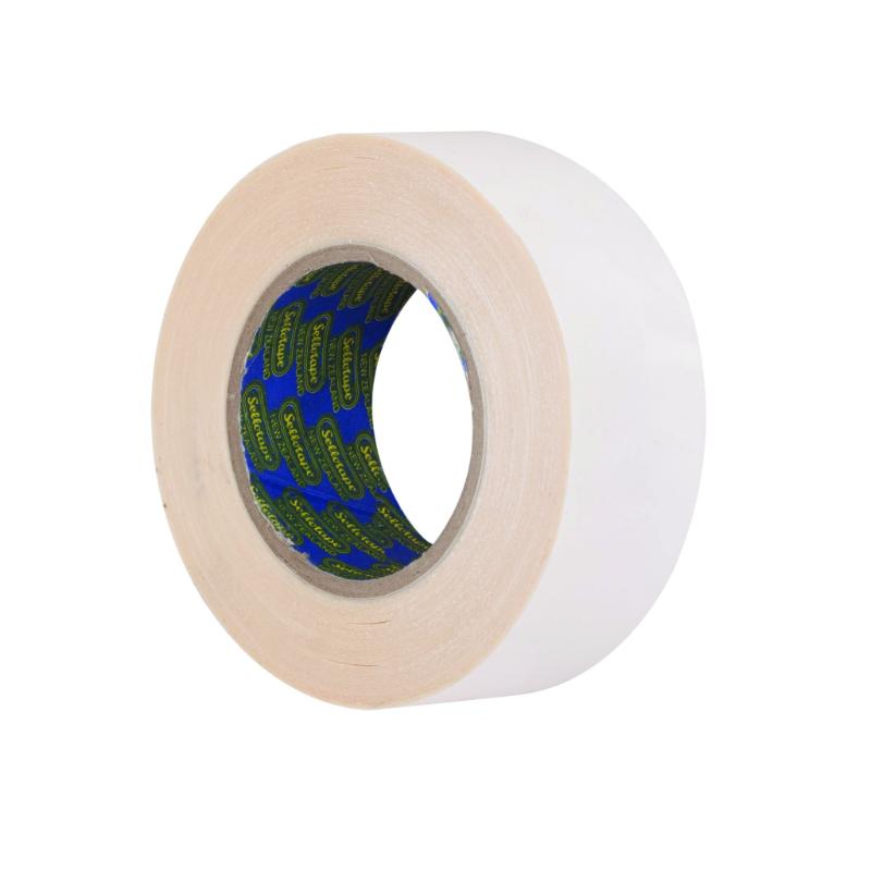 Sellotape 1230 Double Sided Tissue Tape, 48mm x 33m, ideal for crafting with excellent adhesion and hand-tearable convenience.