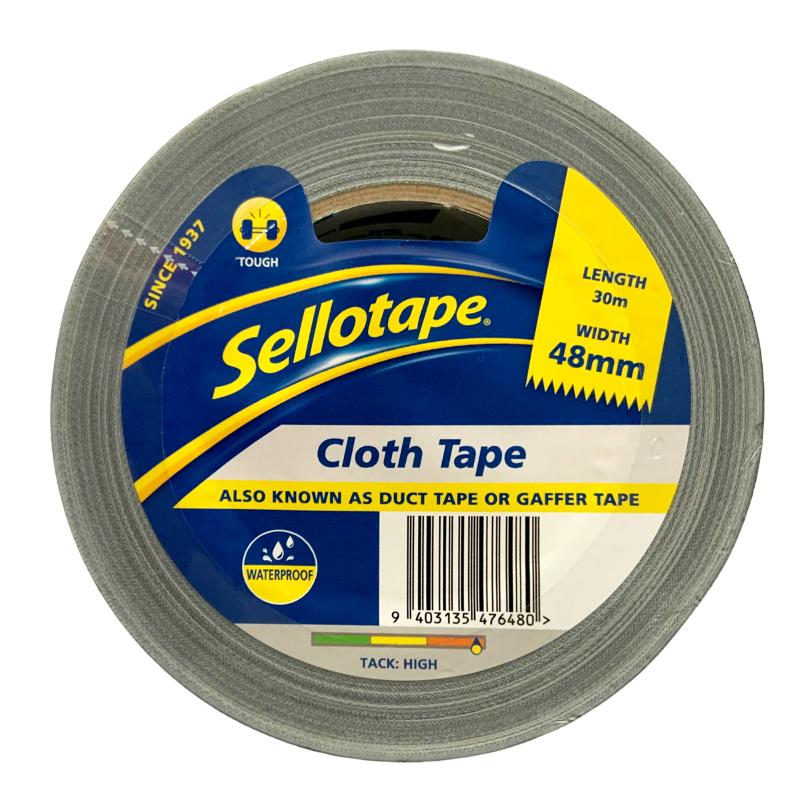 Sellotape 4705 Cloth Tape Black 48mmx30m