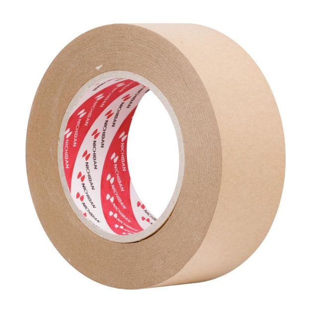 Kraft Paper Tape, 50mm x 50m, eco-friendly brown tape for sealing boxes, splicing, and crafting projects.