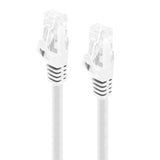 Alogic White CAT6 Network Cable 0.5m, featuring gold-plated RJ45 connectors and high-speed 1000 Mbps data transfer.