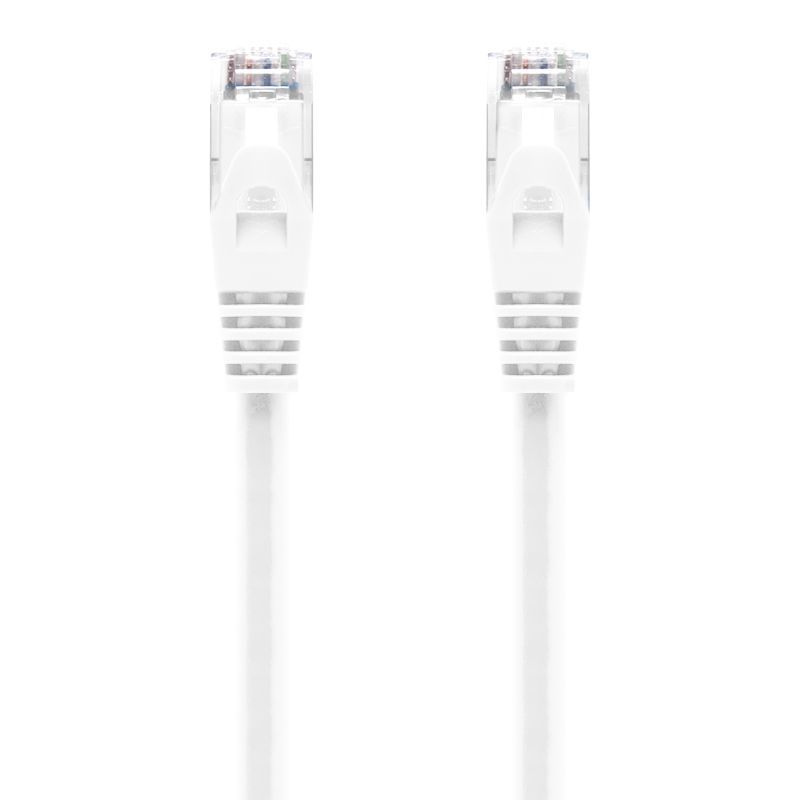 Alogic 0.5m white CAT6 network cable with gold-plated RJ45 connectors for high-speed, reliable data transmission.