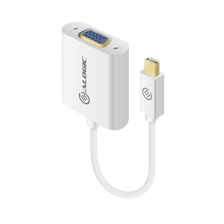 Alogic Mini DisplayPort to VGA Adapter, 15cm, connects Mini DisplayPort to VGA with 1920x1200 resolution for seamless displays.