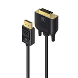 Alogic SmartConnect DisplayPort to DVI-D cable with gold-plated connectors, supports 1920x1080 resolution, ideal for displays.