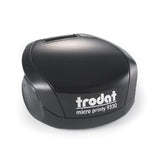 Trodat Micro Printy 9330 Black stamp, compact and lightweight, delivering clear impressions for home or office use.