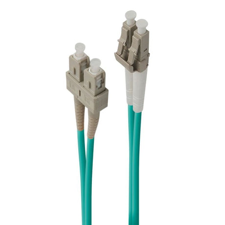 Alogic LC-SC 40G/100G Multi Mode Duplex Fibre Cable, 2m, engineered for minimal attenuation and high-speed data transmission.