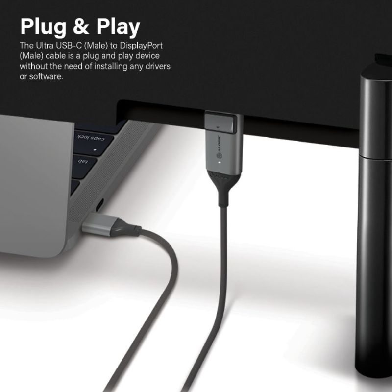 Alogic USB-C (Male) to DisplayPort (Male) Cable - Ultra Series - 4K 60Hz -Space