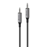 Alogic Ultra 3.5mm male to male audio cable, 1.5m long, made of durable aluminum and TPE for high-fidelity sound.