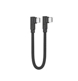 Alogic 25cm Right-Angle USB-C cable for efficient data transfer up to 480Mbps and charging up to 60W, sleek black design.