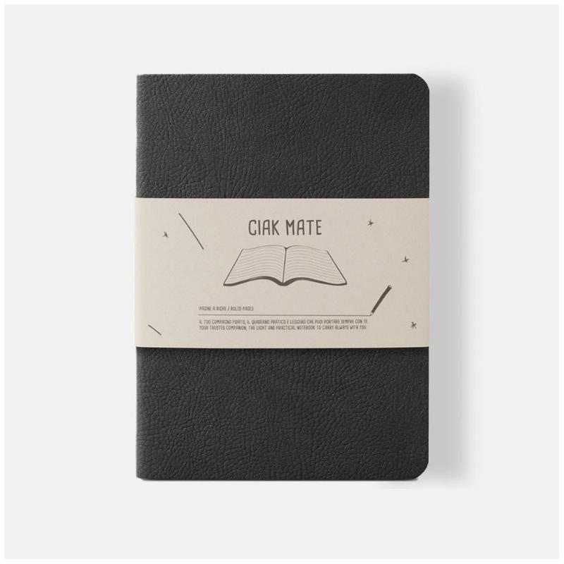 Ciak Mate 12 x 17 cm Lined Notebook Black