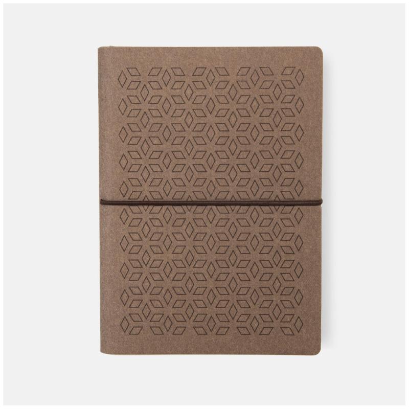 Ciak Vogue 12 x 17 cm Lined Notebook Coffee Rhombus