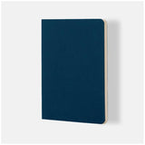 Ciak Mate A5 Lined Notebook in blue with soft vegan cover and 64 cream-lined pages for elegant note-taking.