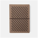 Ciak Vogue A5 Lined Notebook in Coffee 3D, eco-friendly, durable ecological leather cover, 110 gsm acid-free paper.