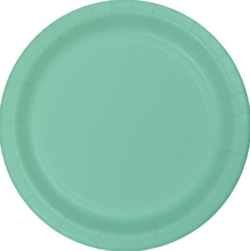 Fresh Mint Green Dinner Plates Paper 23cm - Pack of 24