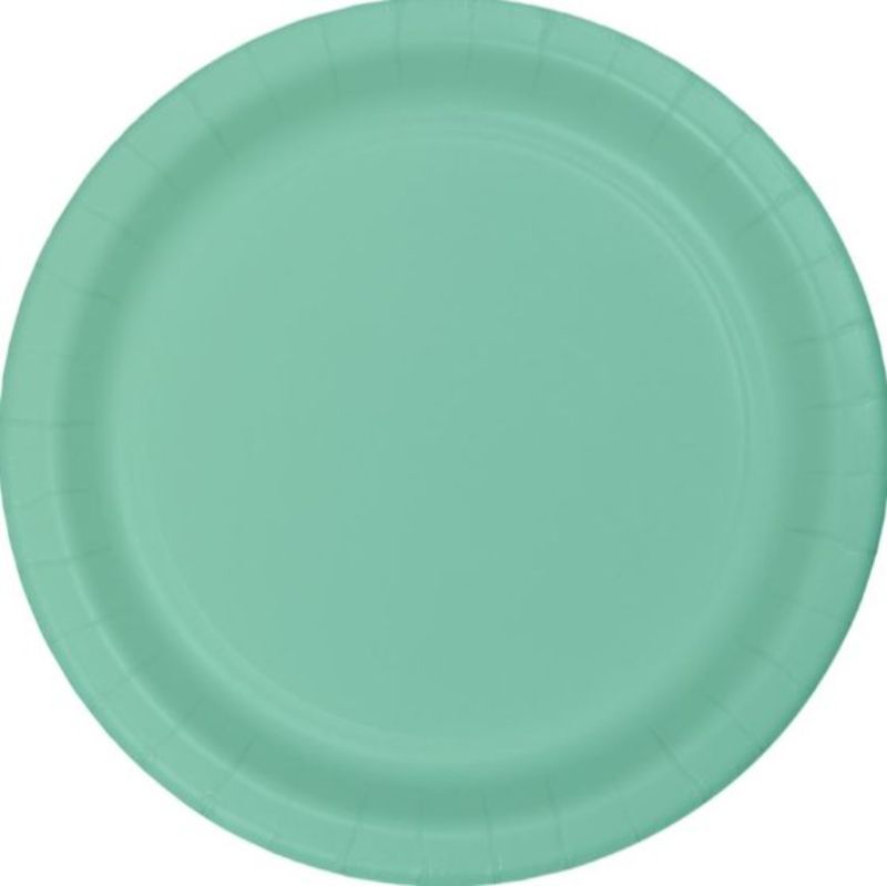 Fresh Mint Green Lunch Plates Paper 18cm - Pack of 24
