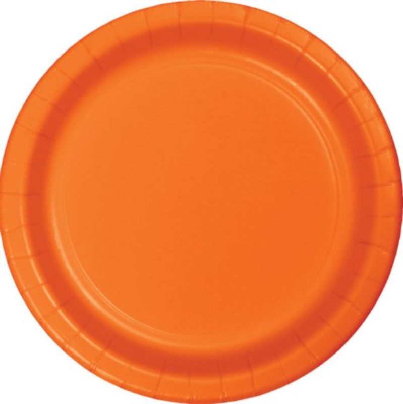 Sunkissed Orange Dinner Plates Paper 23cm - Pack of 24