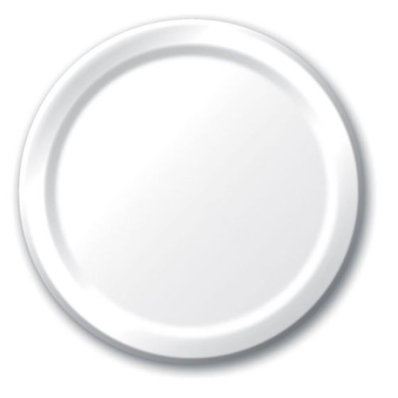 White Lunch Plates Paper 18cm - Pack of 24