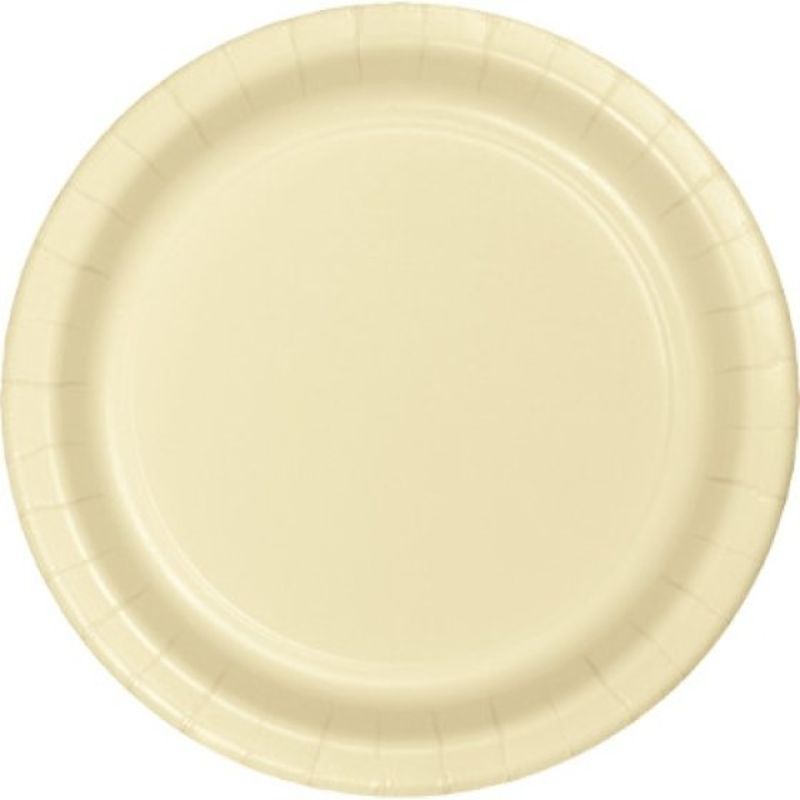Ivory Lunch Plates Paper 18cm - Pack of 24