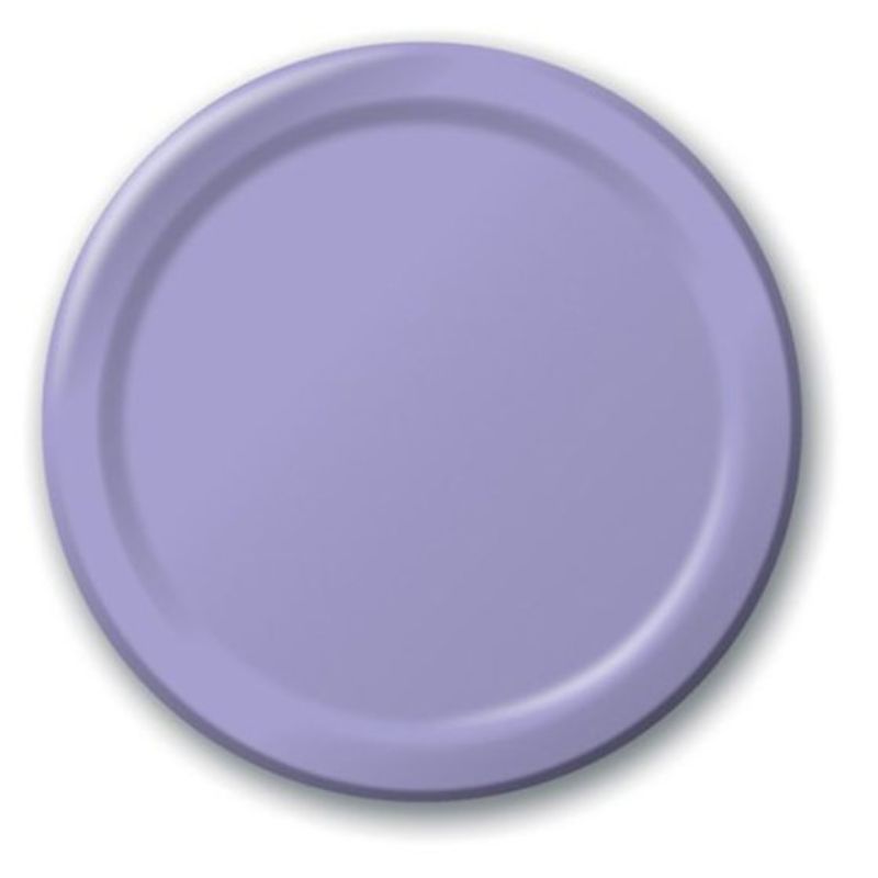 Elegant lavender paper lunch plates, 18cm, pack of 24, perfect for appetizers and desserts at any gathering.